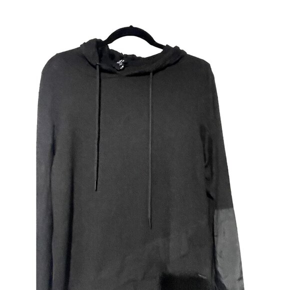 Tahari Sport Long Sleeve Pull Over Hooded Jacket Black Size L - Picture 1 of 5